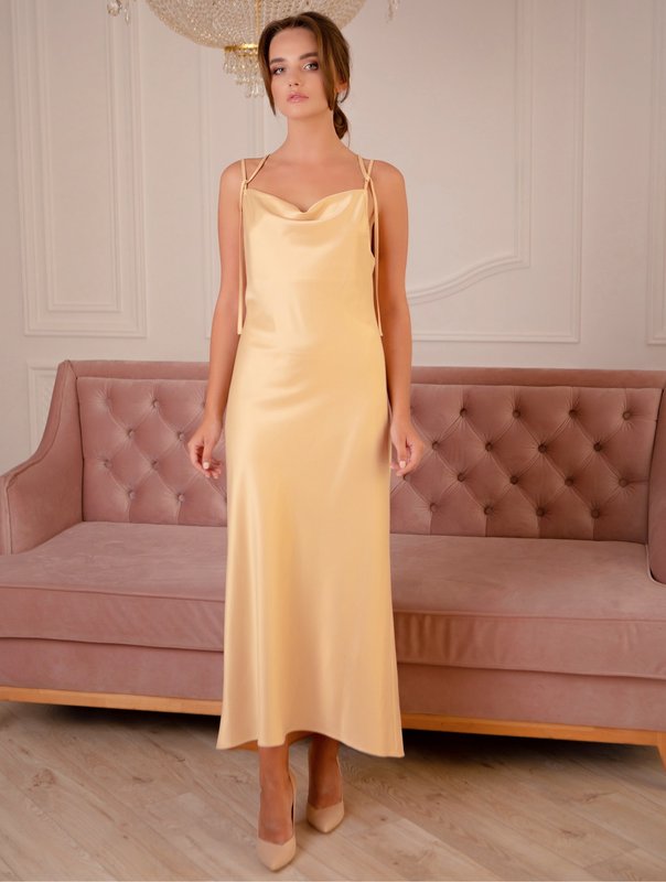 Сукня Delcorso Luxury M-52 D, Golden beige 1