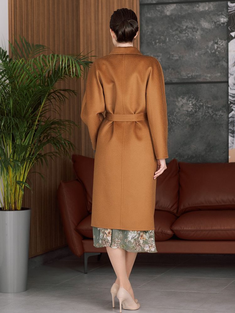Пальто Delcorso Luxury 1105 Camel silk 4