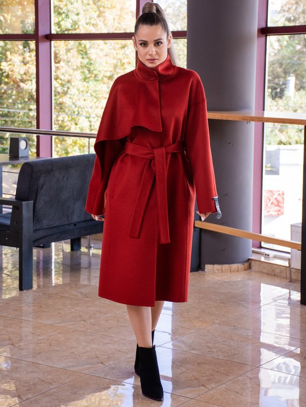 Пальто Delcorso Luxury 1078_DF, merino wool Red 1