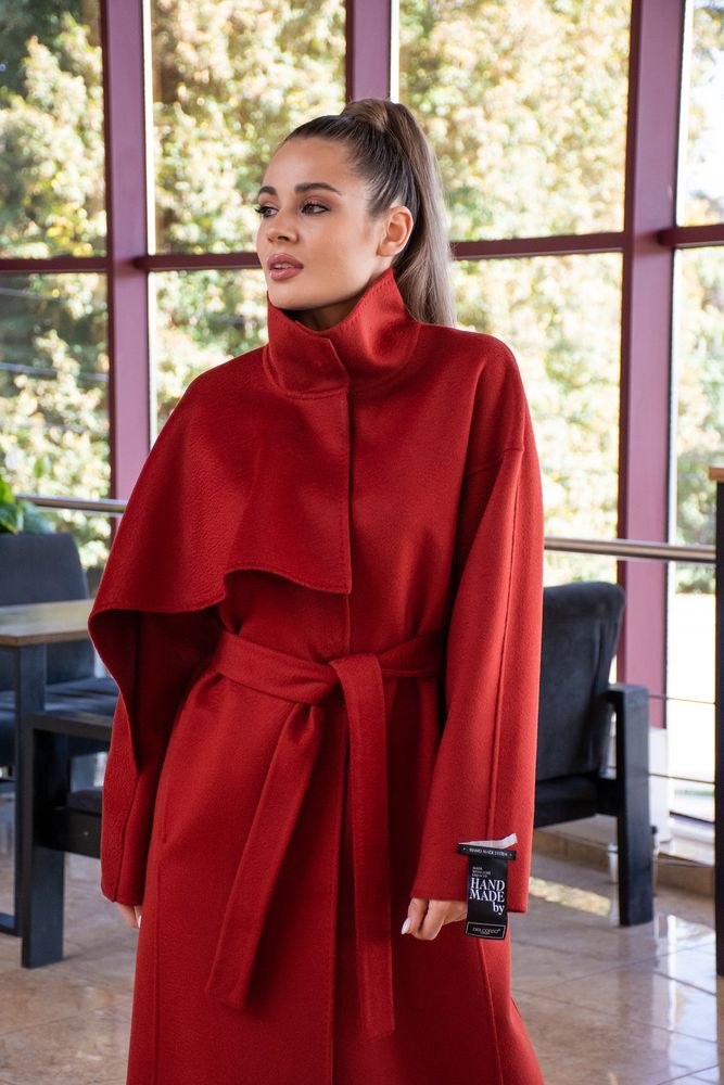 Пальто Delcorso Luxury 1078_DF, merino wool Red 2