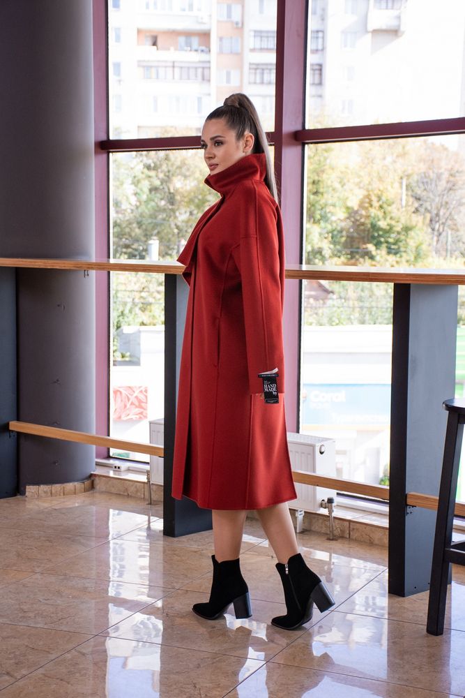 Пальто Delcorso Luxury 1078_DF, merino wool Red 11