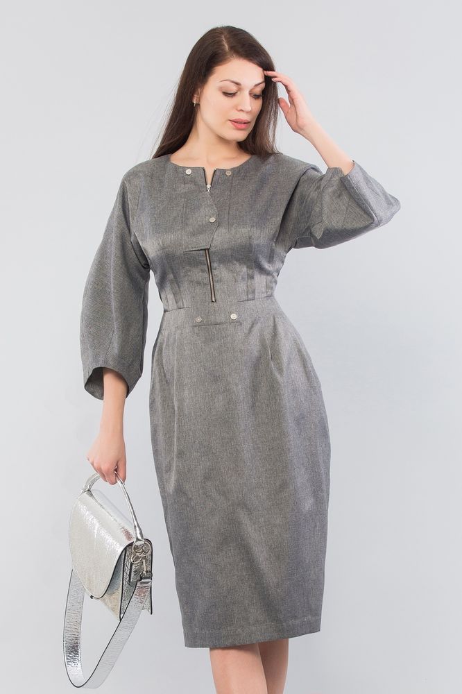 Платье MAXA 05850 серый 2
