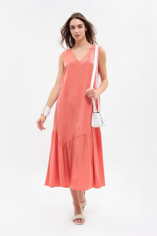 Платье MAXA 07306 розовый коралл 1