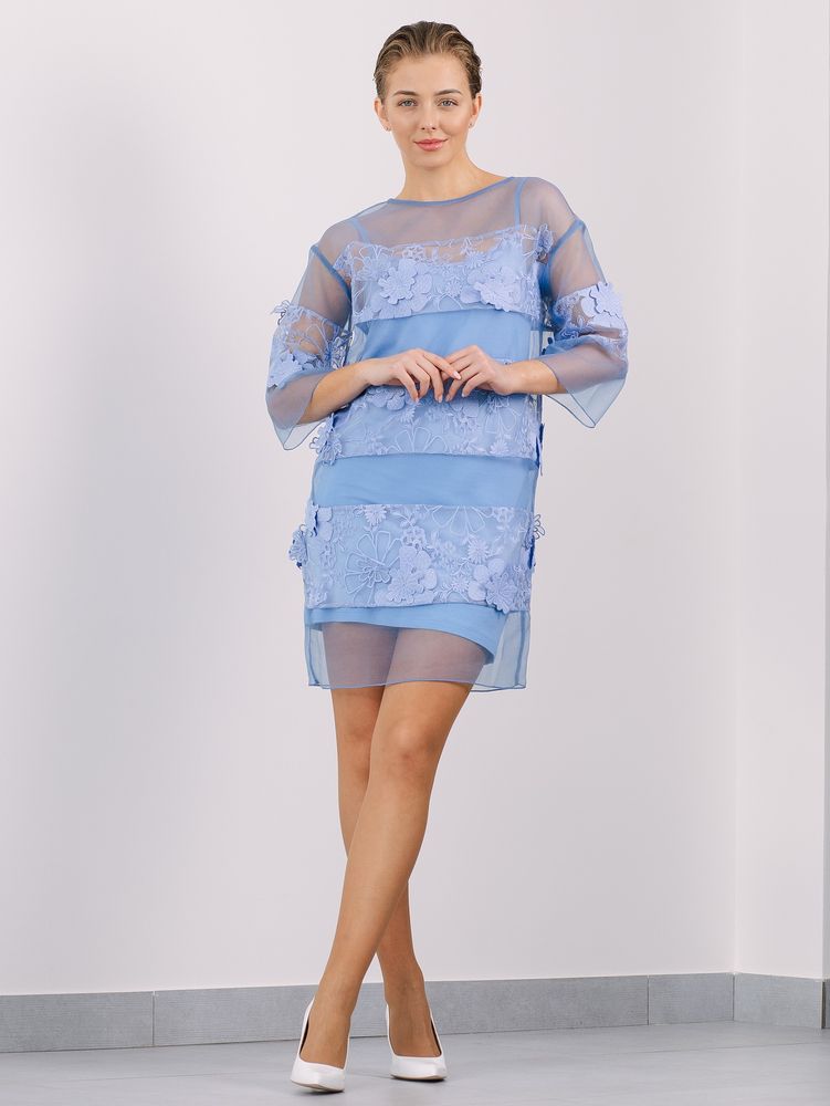 Платье MAXA 07071 голубой 2