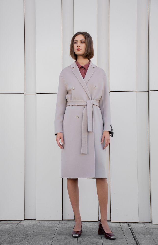 Пальто Delcorso Luxury 1058_DF Merino wool, gray 2