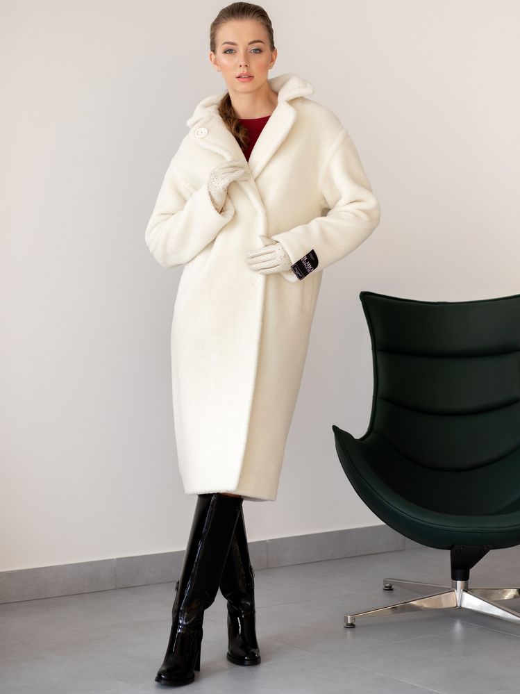 Пальто Delcorso Luxury 761_WF Marshmallow 1