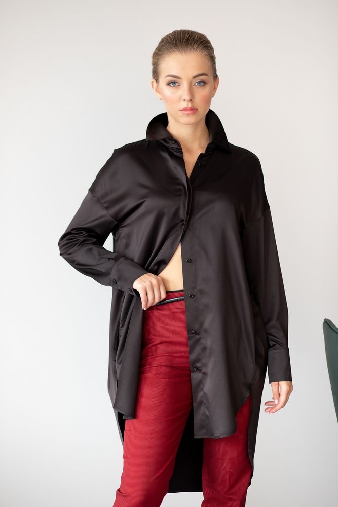 Рубашка Delcorso Luxury M-35 Silk Black 5