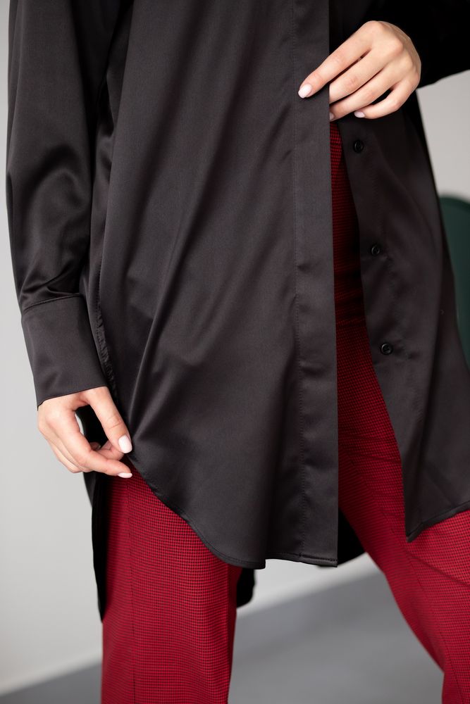 Рубашка Delcorso Luxury M-35 Silk Black 9