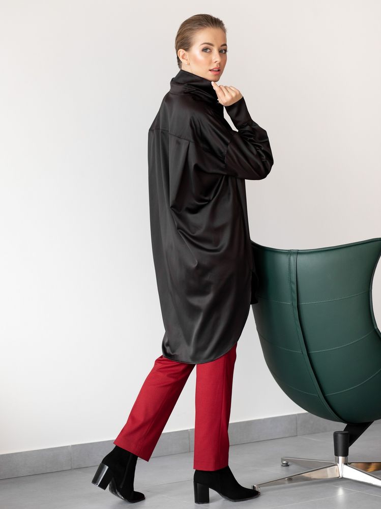 Рубашка Delcorso Luxury M-35 Silk Black 11