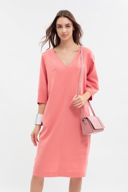 Платье MAXA 07284 розовый коралл 1