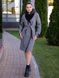Пальто Delcorso Luxury 1055_Herringbone black/white 1 mini