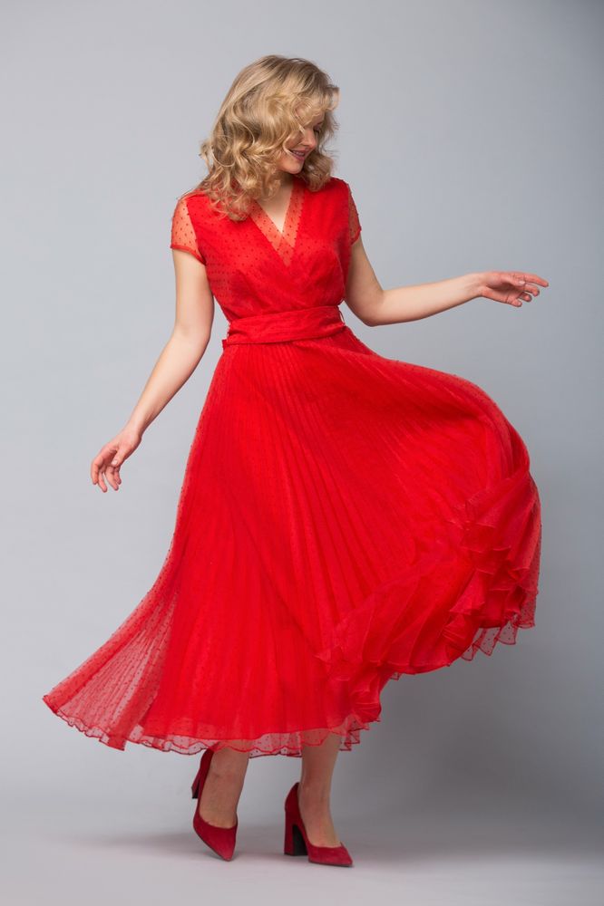 Платье MAXA 05923 красный 2