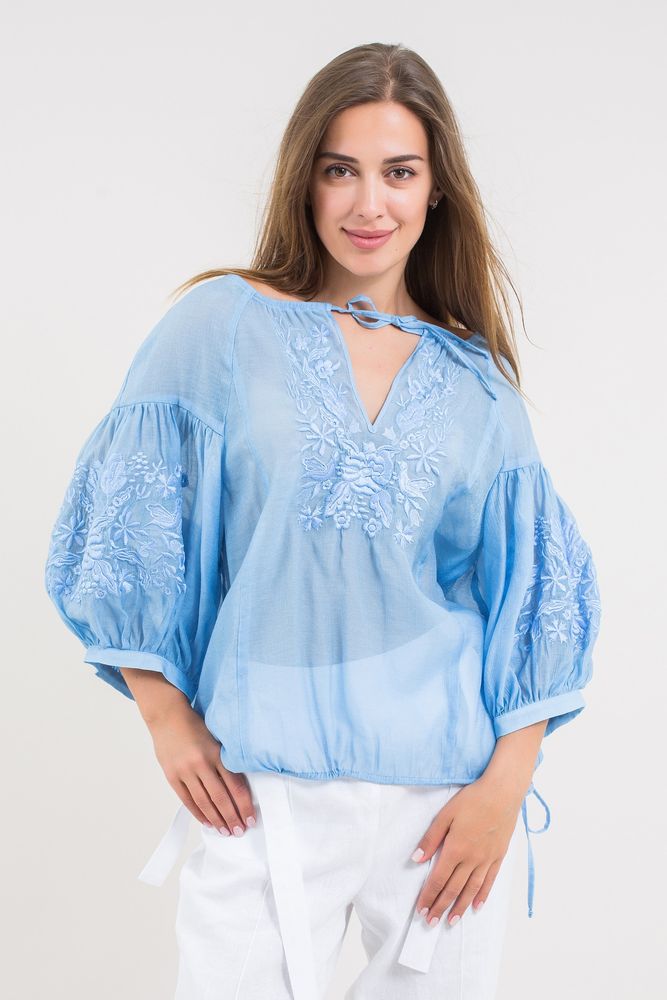 Блузка MAXA 05445 голубой 1