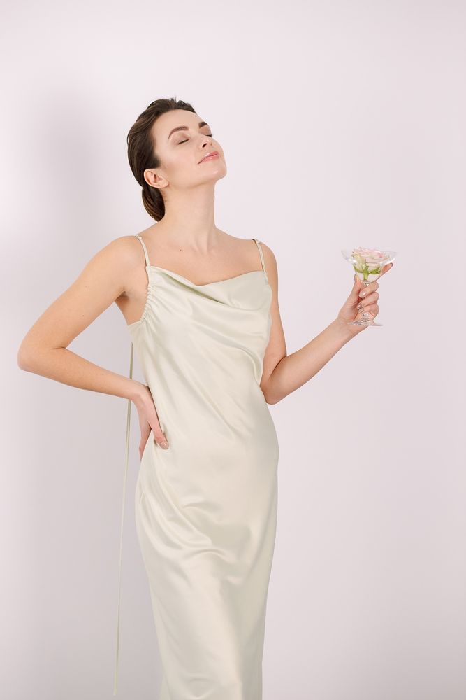 Платье Delcorso Luxury M-52 Lime cream 6