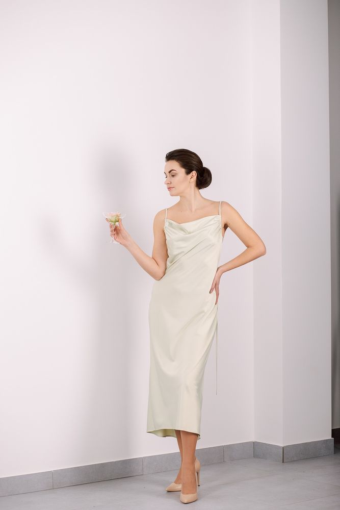 Платье Delcorso Luxury M-52 Lime cream 4