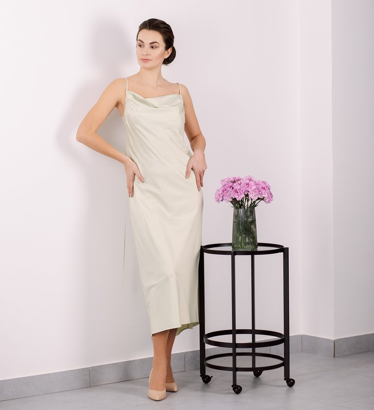 Платье Delcorso Luxury M-52 Lime cream 1