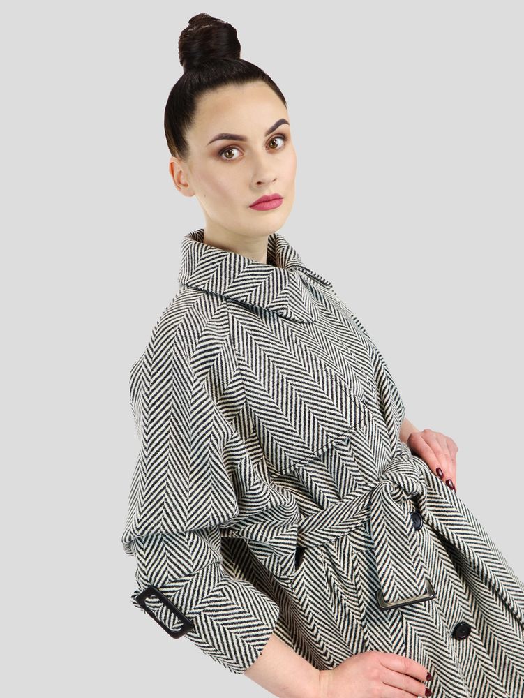Пальто Delcorso Luxury 1061 gray stick 2