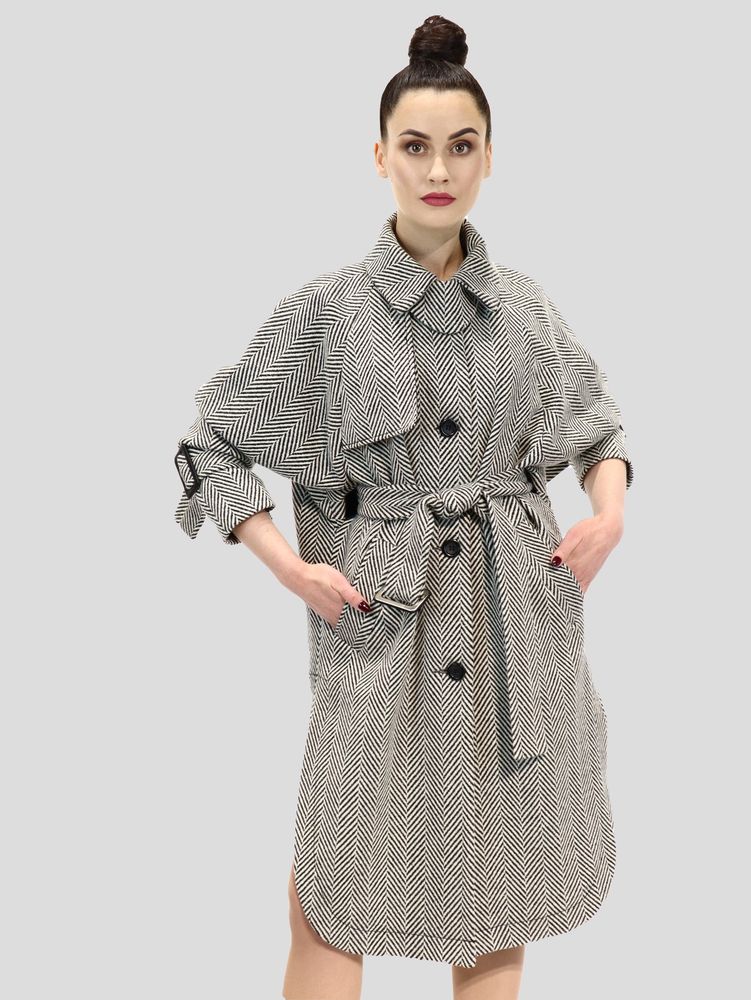 Пальто Delcorso Luxury 1061 gray stick 1