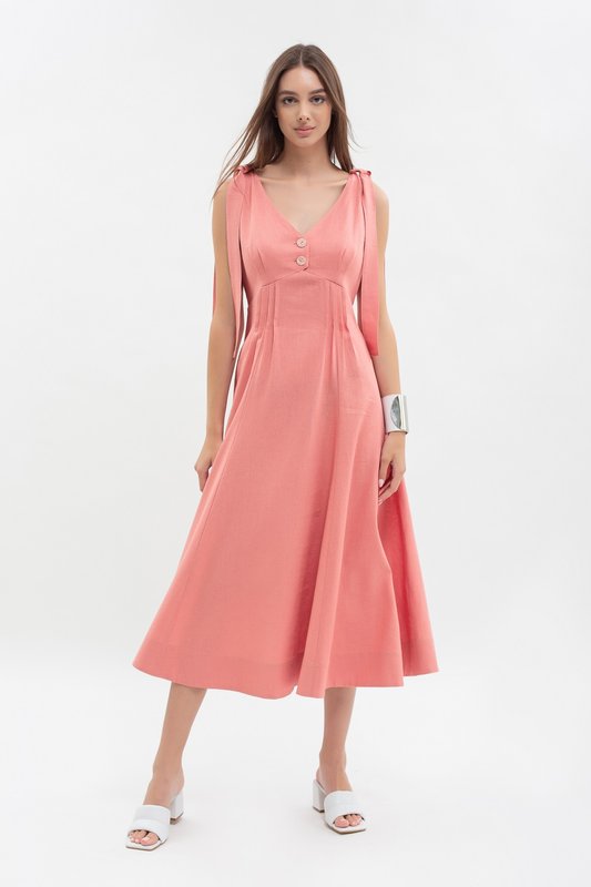 Платье MAXA 07281 розовый коралл 1